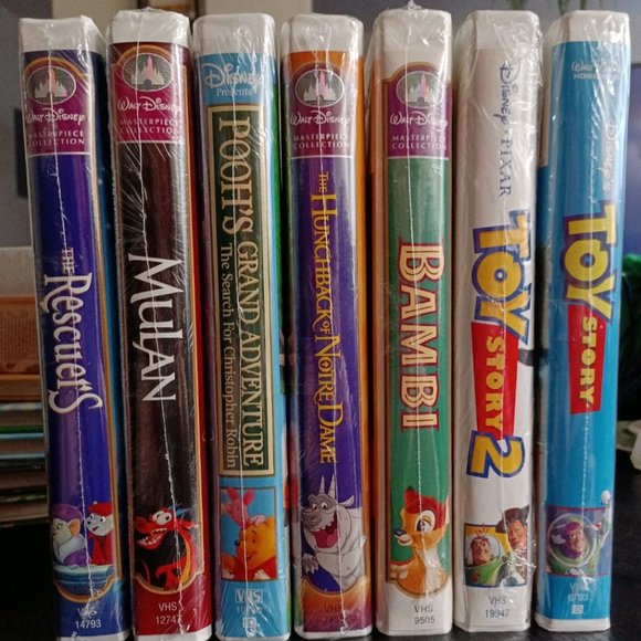 Original Brand New Sealed Disney Animated VHS Tapes - Clamshell - Lot Of 7 - Picture 1 of 3